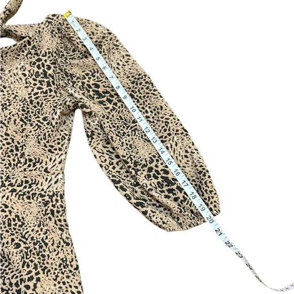 Maeve by Anthropologie Size 4 Knit Cut Out Back Leopard Print Mini Dress NWT - Picture 4 of 9